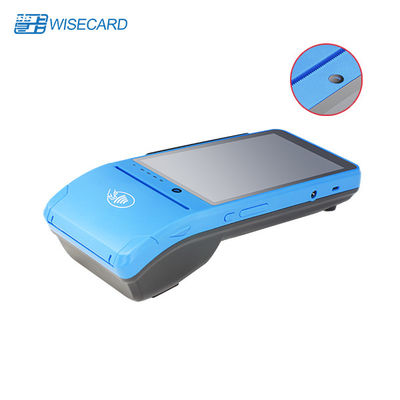 Thiết bị đầu cuối POS cầm tay Android màu xanh với máy quét máy in